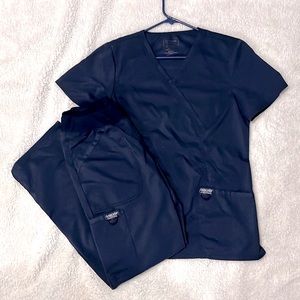 Cherokee workwear scrub set! Navy blue with elastic soft waist band!